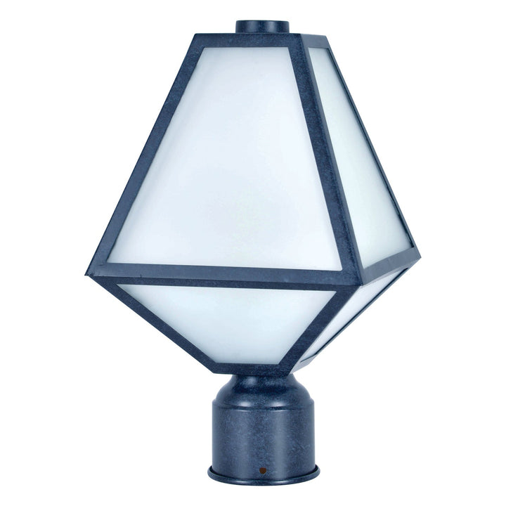 Brian Patrick Flynn Glacier 1 Light Black Charcoal Outdoor Post Crystorama