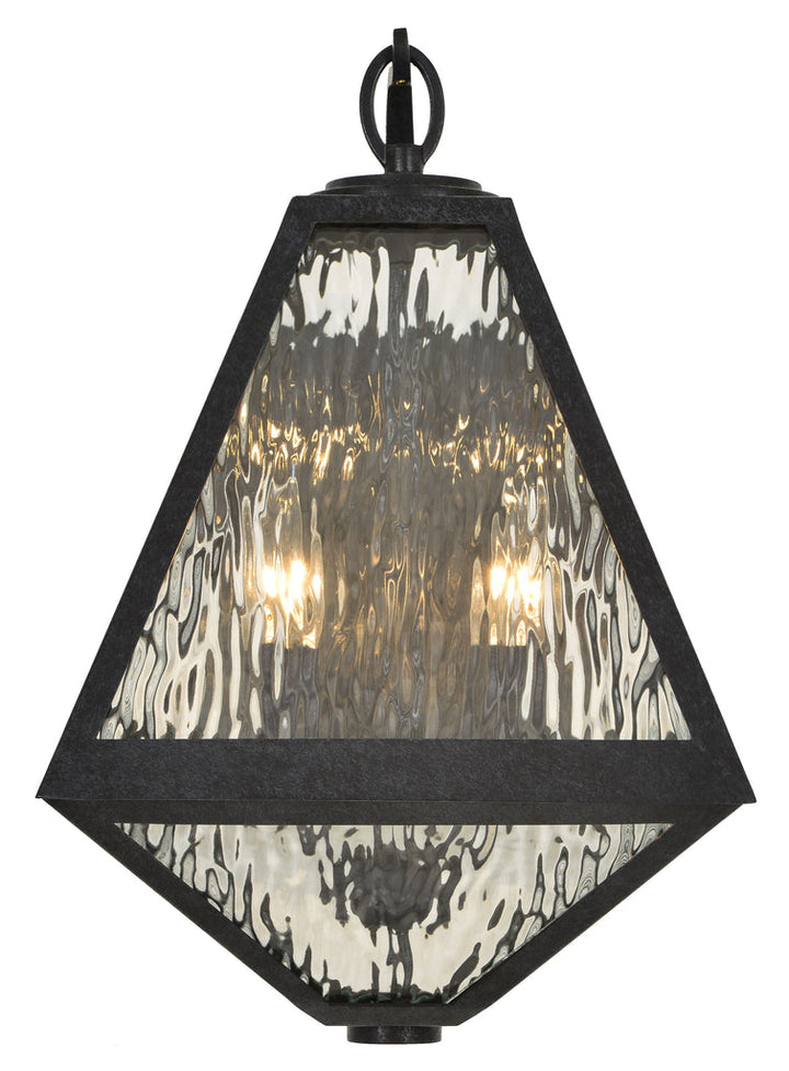 Brian Patrick Flynn Glacier 2 Light Black Charcoal Outdoor Sconce Crystorama