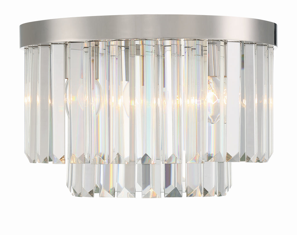 Crystorama Crystorama Hayes 4 Light Polished Nickel Flush Mount