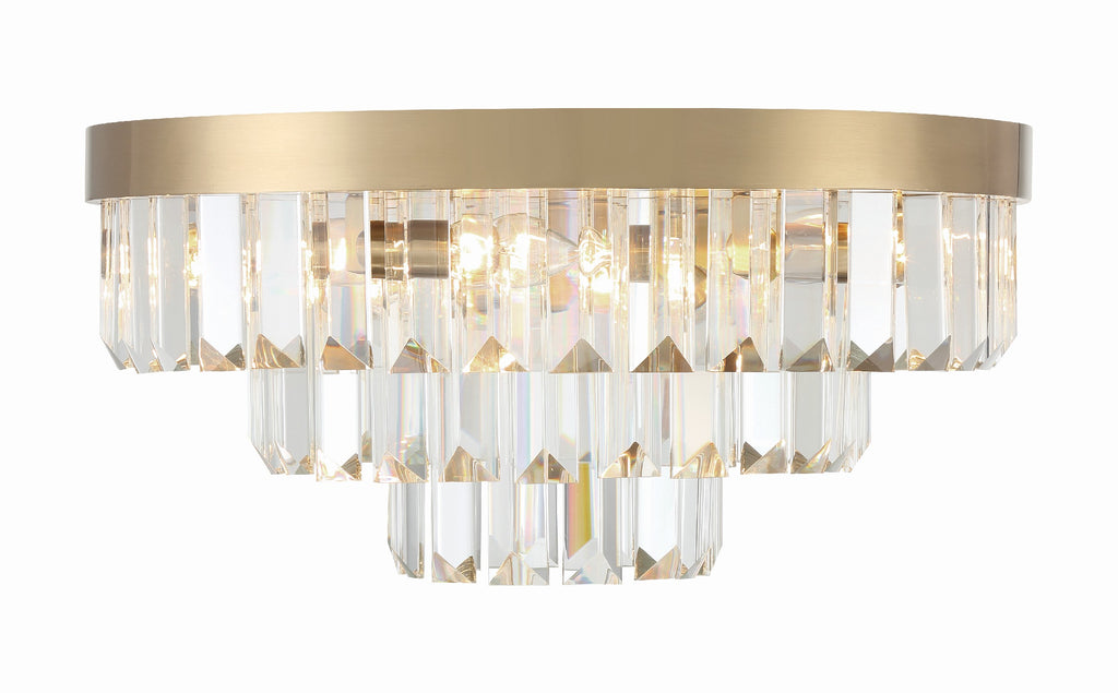 Crystorama Crystorama Hayes 8 Light Aged Brass Flush Mount