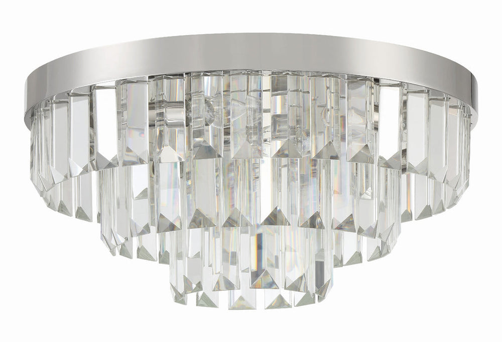 Crystorama Crystorama Hayes 8 Light Polished Nickel Flush Mount