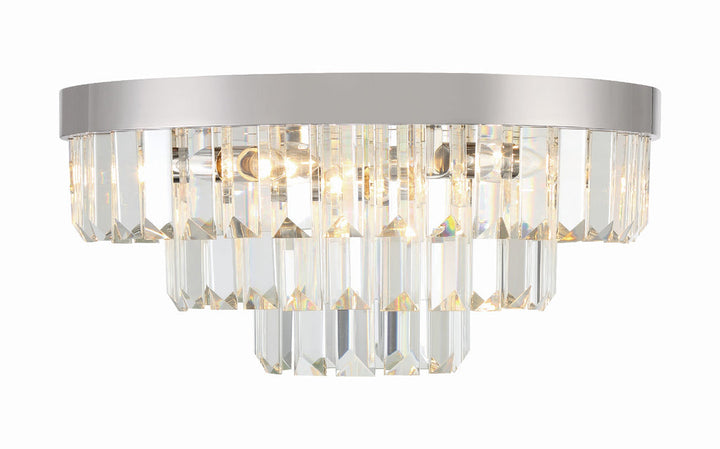 Crystorama Crystorama Hayes 8 Light Polished Nickel Flush Mount