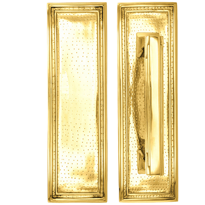 10 inch Solid Brass Classic Style Pull and Push Plate Set (Several Finishes Available)