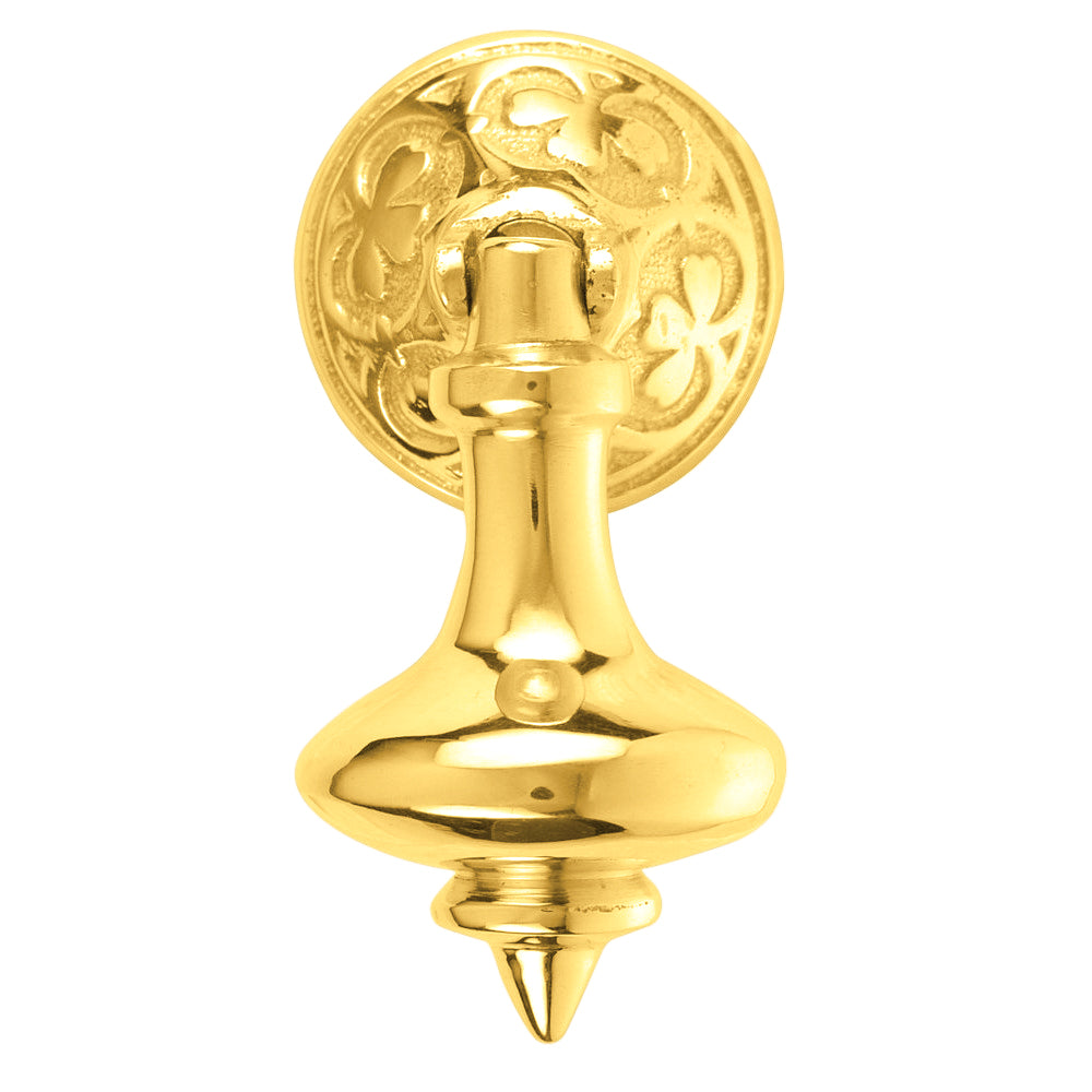 3 Inch Solid Brass Clover Drop Pull
