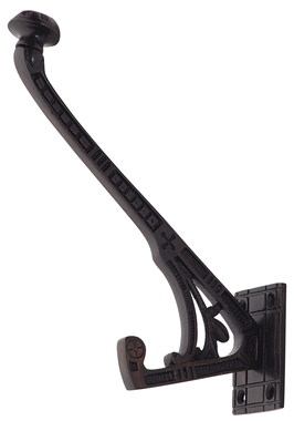 6 Inch Ornate Brass Hat and Coat Hook COPPER MOUNTAIN HARDWARE