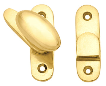 Traditional Solid Brass Oval Knob Latch Set (Several Finish Options)