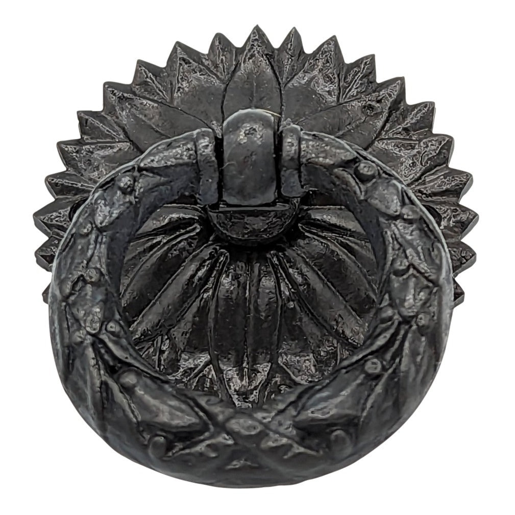 2 Inch Solid Brass Radiant Leaves Ring Pull COPPER MOUNTAIN HARDWARE