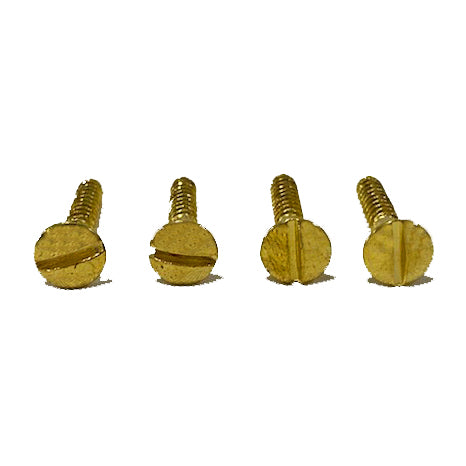 ##Antique Hardware## Set of 4 - 1 Inch Polished Brass Wood Screws