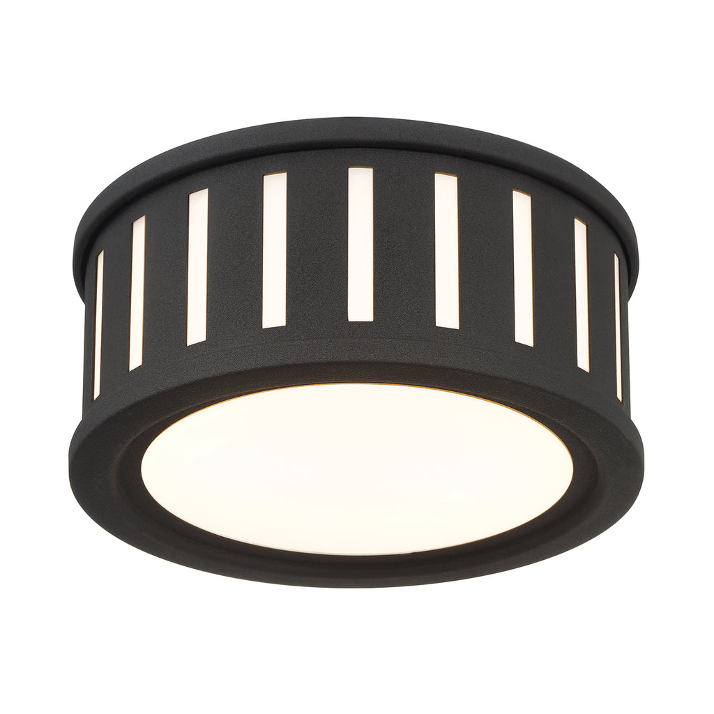 Crystorama Crystorama Kendal 2 Light Black Forged Flush Mount 
