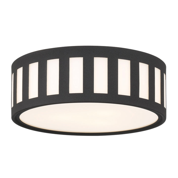 Crystorama Crystorama Kendal 3 Light Black Forged Flush Mount