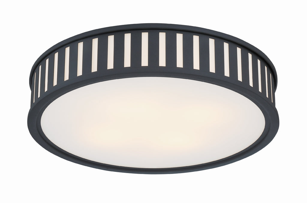 Crystorama Crystorama Kendal 4 Light Black Forged Flush Mount