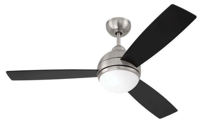 ##Antique Hardware## 48" Keen in Brushed Polished Nickel w/ Flat Black/Greywood Blades