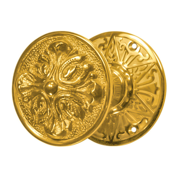 Eastlake Rosette Door Set with Romanesque Door Knobs (Several Finishes Available)