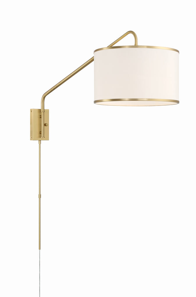 Mallory 1 Light Soft Brass Task Sconce Crystorama