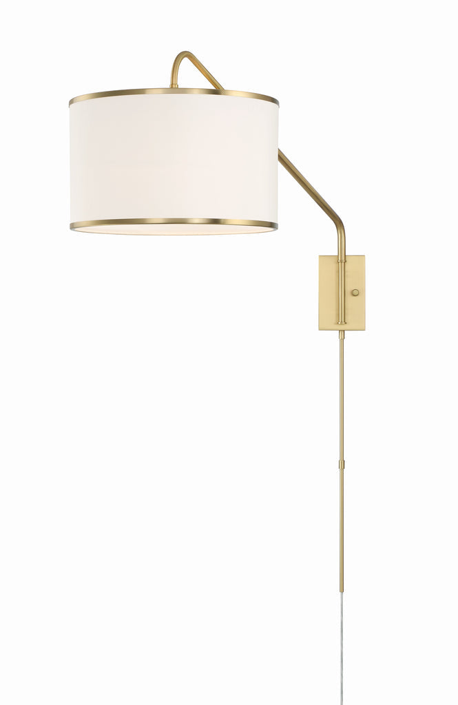 Mallory 1 Light Soft Brass Task Sconce Crystorama