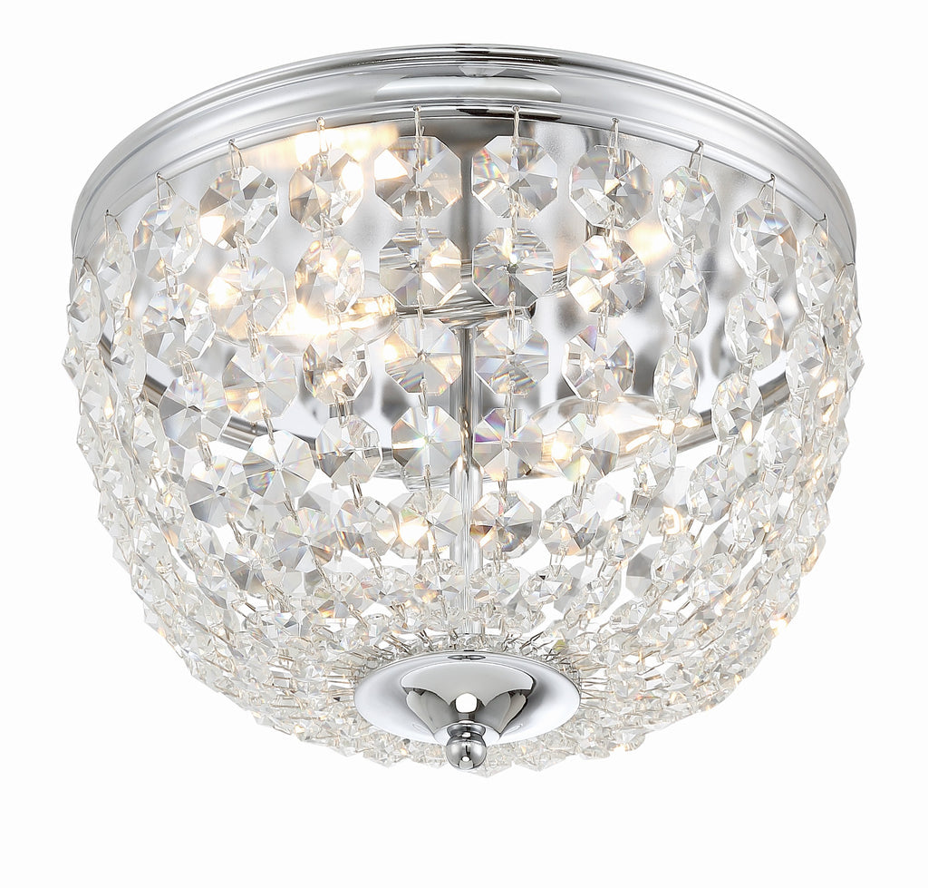 Crystorama Crystorama Nola 2 Light Polished Chrome Flush Mount