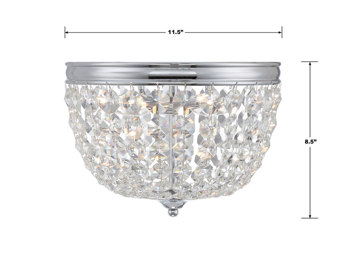 Crystorama Crystorama Nola 2 Light Polished Chrome Flush Mount