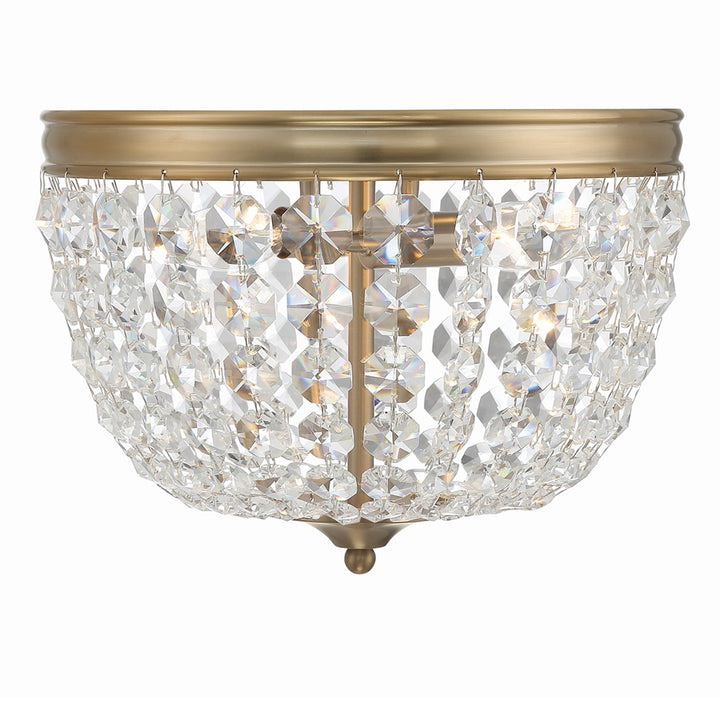 Crystorama Crystorama Nola 2 Light Vibrant Gold Flush Mount