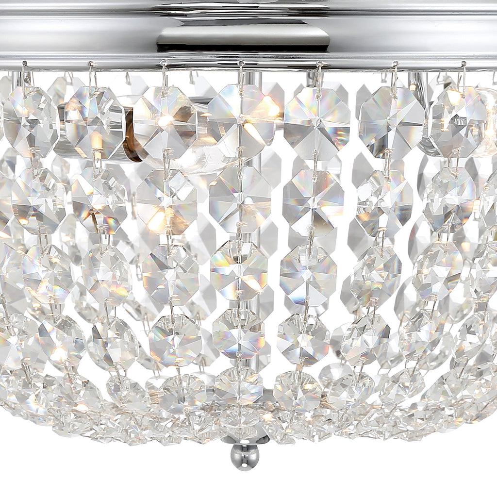 Crystorama Crystorama Nola 3 Light Polished Chrome Flush Mount