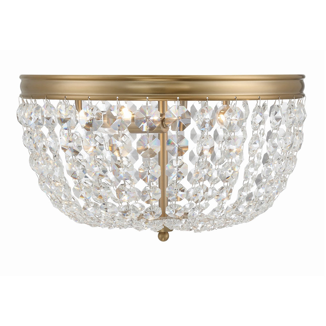 Crystorama Crystorama Nola 3 Light Vibrant Gold Flush Mount