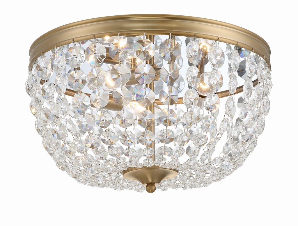 Crystorama Crystorama Nola 3 Light Vibrant Gold Flush Mount