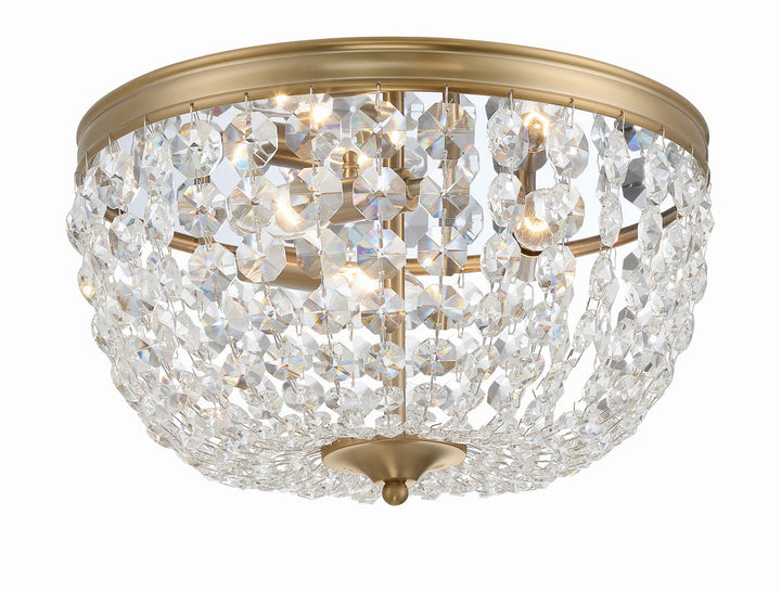 Crystorama Crystorama Nola 3 Light Vibrant Gold Flush Mount