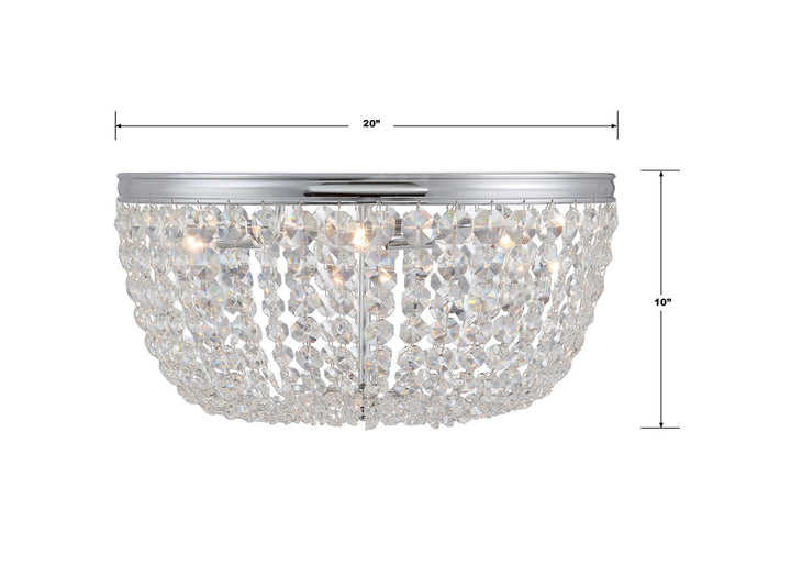 Crystorama Crystorama Nola 5 Light Polished Chrome Flush Mount