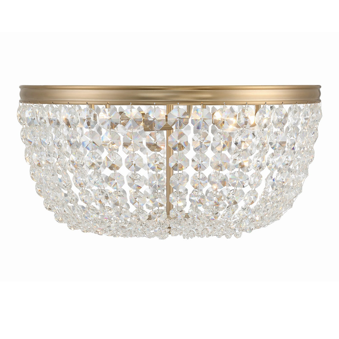 Crystorama Crystorama Nola 5 Light Vibrant Gold Flush Mount