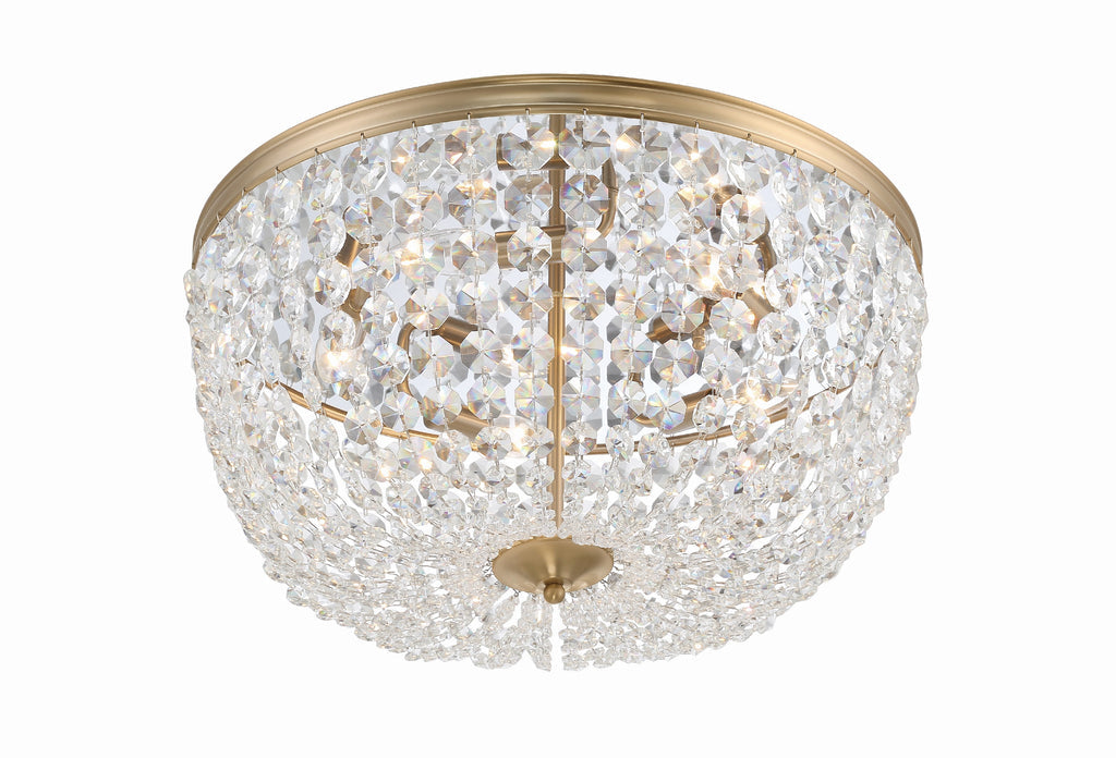 Crystorama Crystorama Nola 5 Light Vibrant Gold Flush Mount