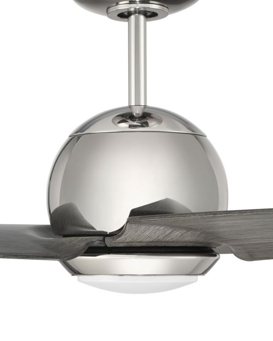 Antique Hardware 52" Nate in Polished Nickel Finish, Greywood Blades, Light kit included (Optional), WiFi Control Ceiling Fan