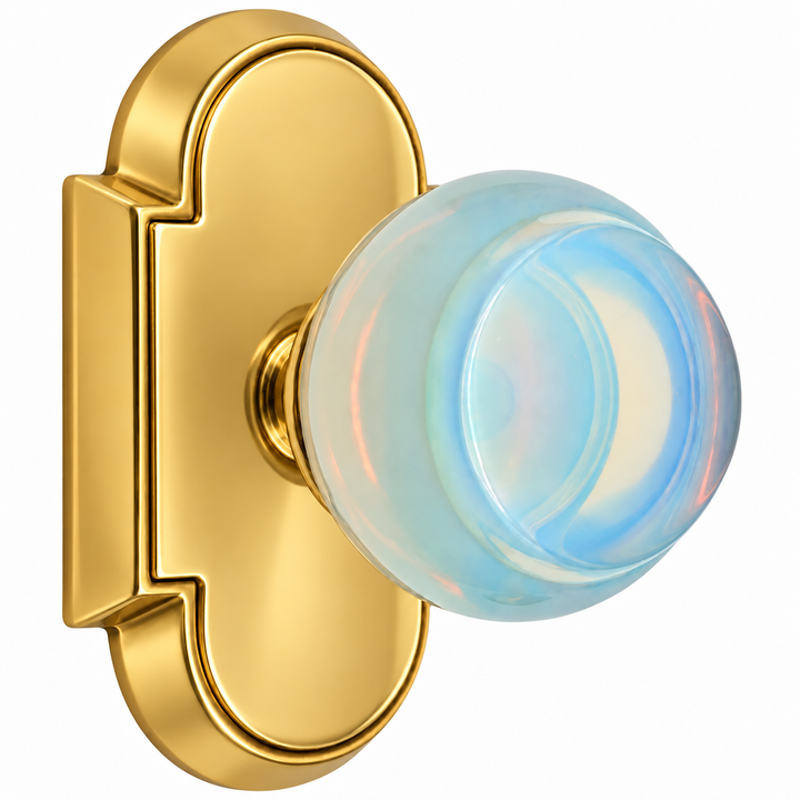 Magnifique® Arched Door Set with Opalite Knobs (Several Finishes Available)