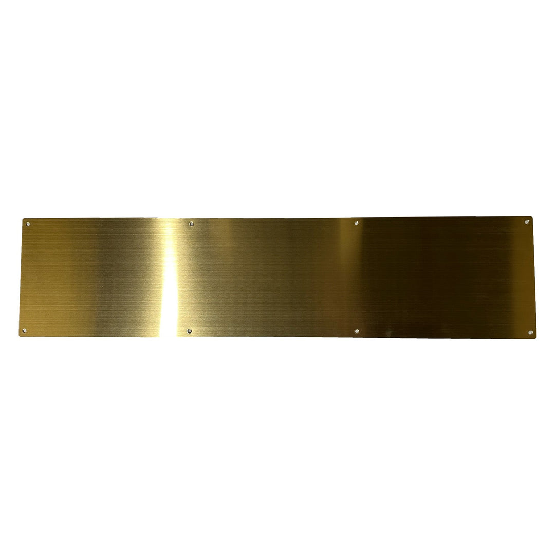 ##Antique Hardware## 6 Inch x 34 Inch Stainless Steel Kick Plate (Polished Brass Finish)