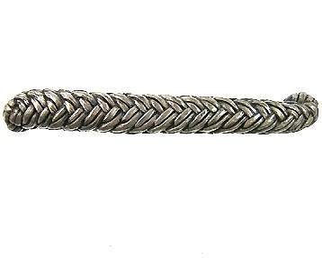 5 1/4 Inch (3 3/4 Inch c-c) Solid Pewter Braided Rope Design COPPER MOUNTAIN HARDWARE