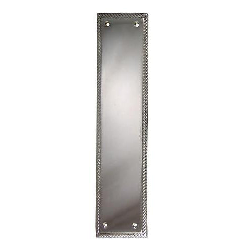 11 1/2 Inch Georgian Roped Style Door Push Plate (Several Finishes Available) COPPER MOUNTAIN HARDWARE