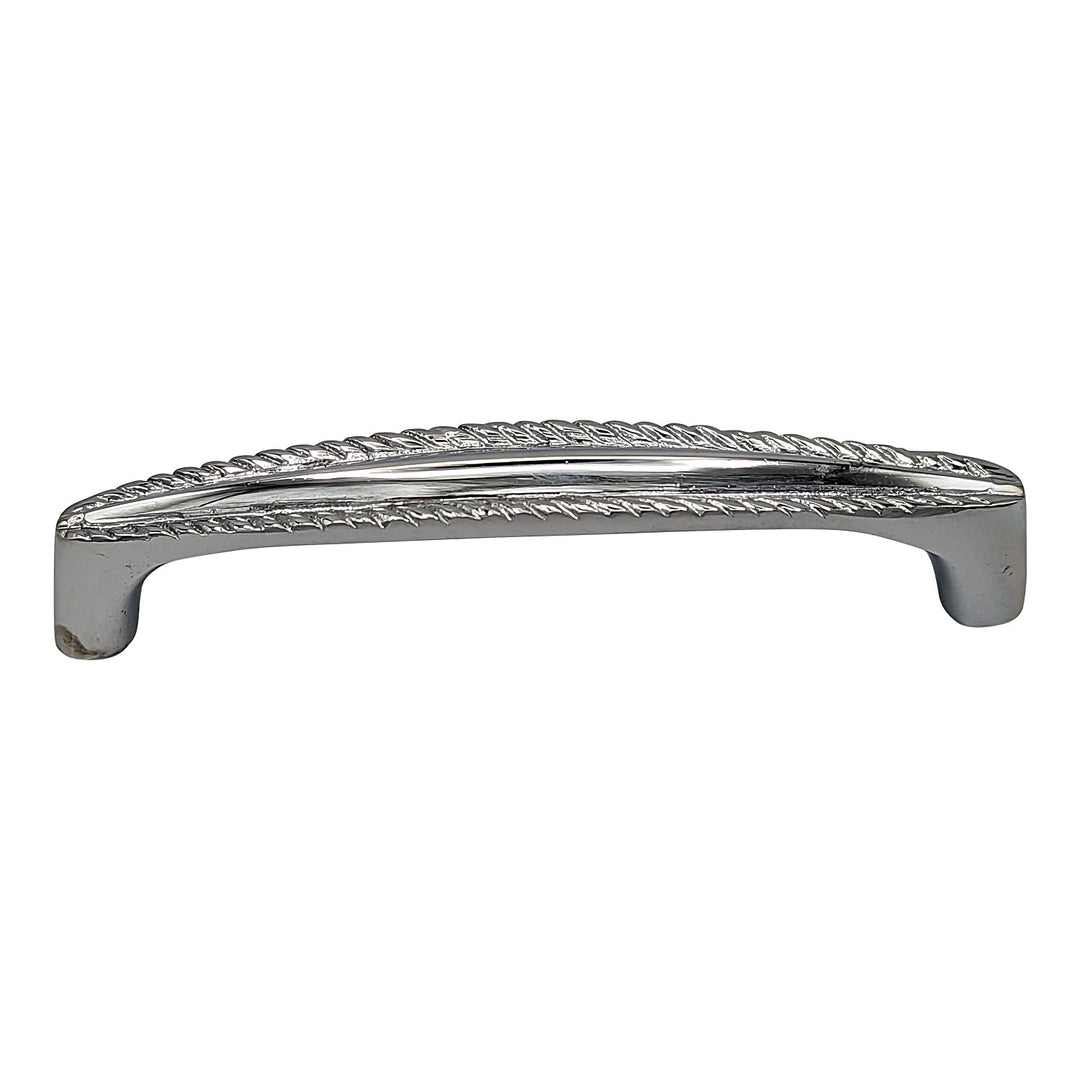 4 Inch Overall (3 3/4 Inch c-c) Solid Brass Georgian Roped Style Pull COPPER MOUNTAIN HARDWARE