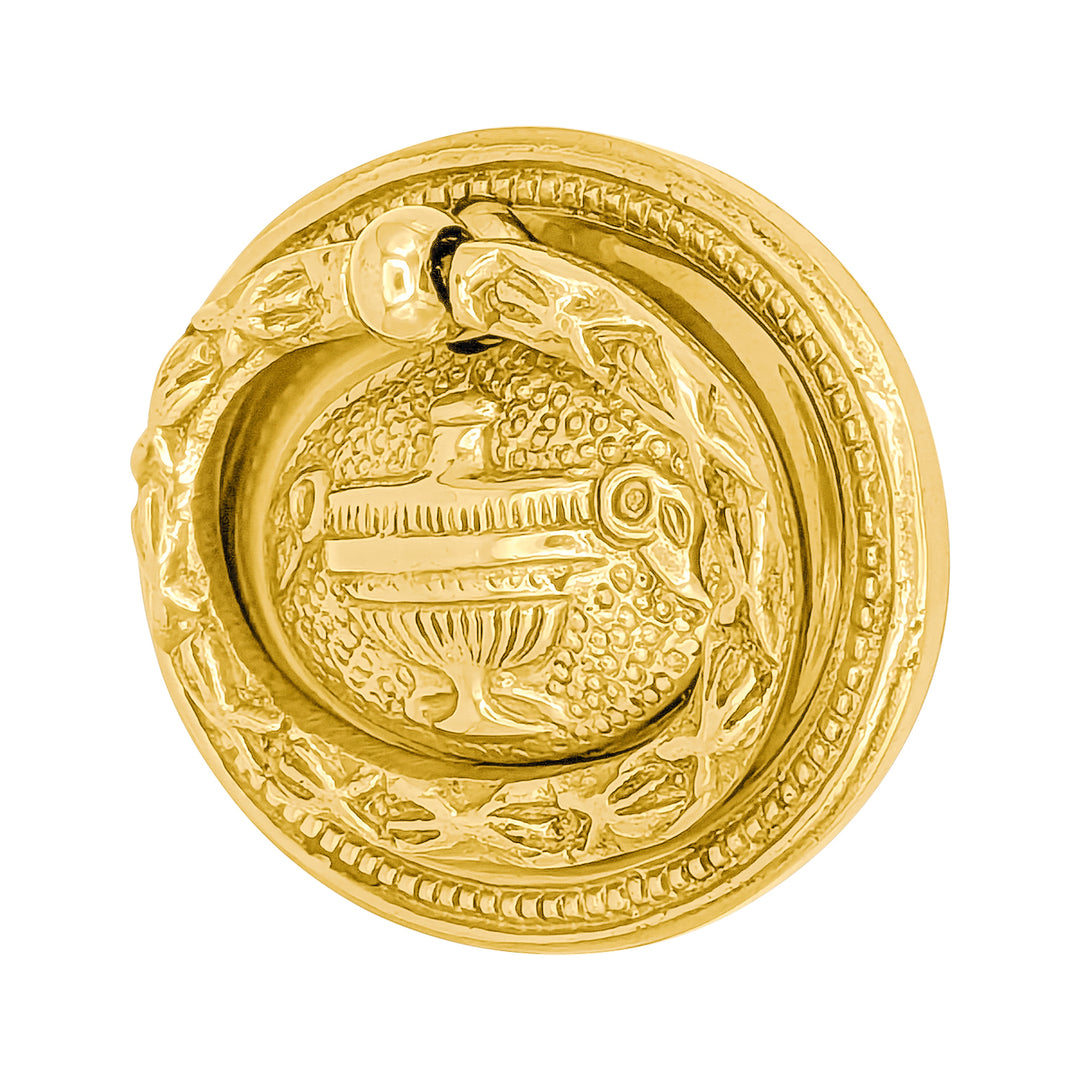 2 7/8 Inch Brass Oval Lamp Ring Pull (Several Finishes Available)