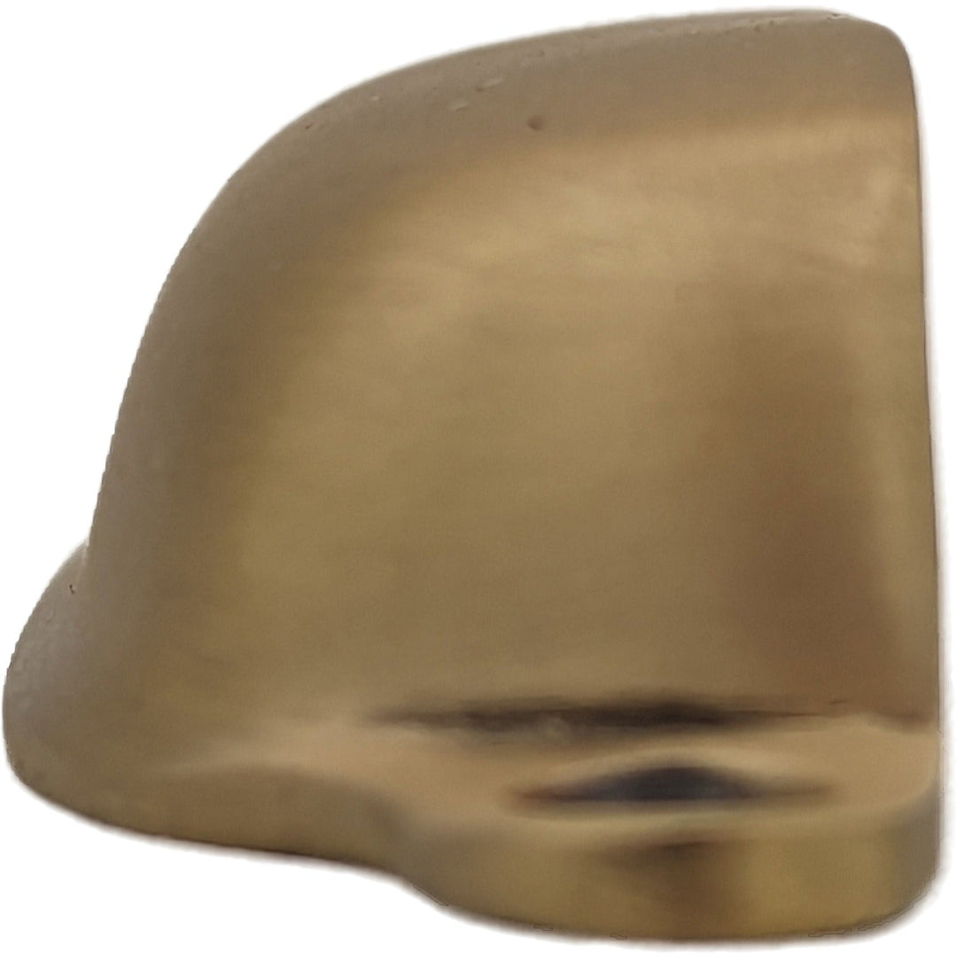 COPPER MOUNTAIN HARDWARE 4 1/8 Inch Overall Solid Brass Traditional Slim Rounded Bin Pull