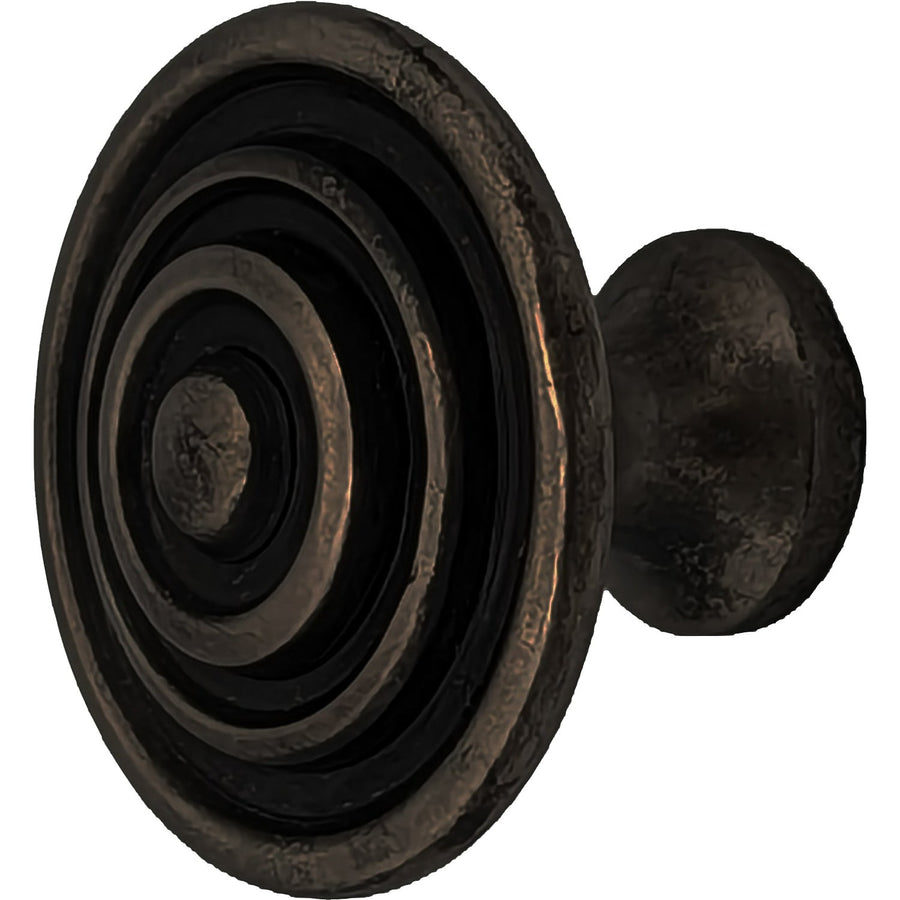 COPPER MOUNTAIN HARDWARE 1 3/8 Inch Solid Brass Circle Knob (Oil Rubbed Bronze Finish)