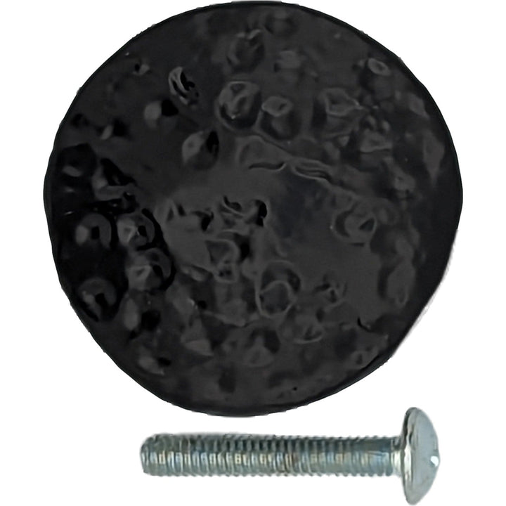 1 3/8 Inch Solid Iron Hammered Flat Cabinet & Furniture Knob COPPER MOUNTAIN HARDWARE
