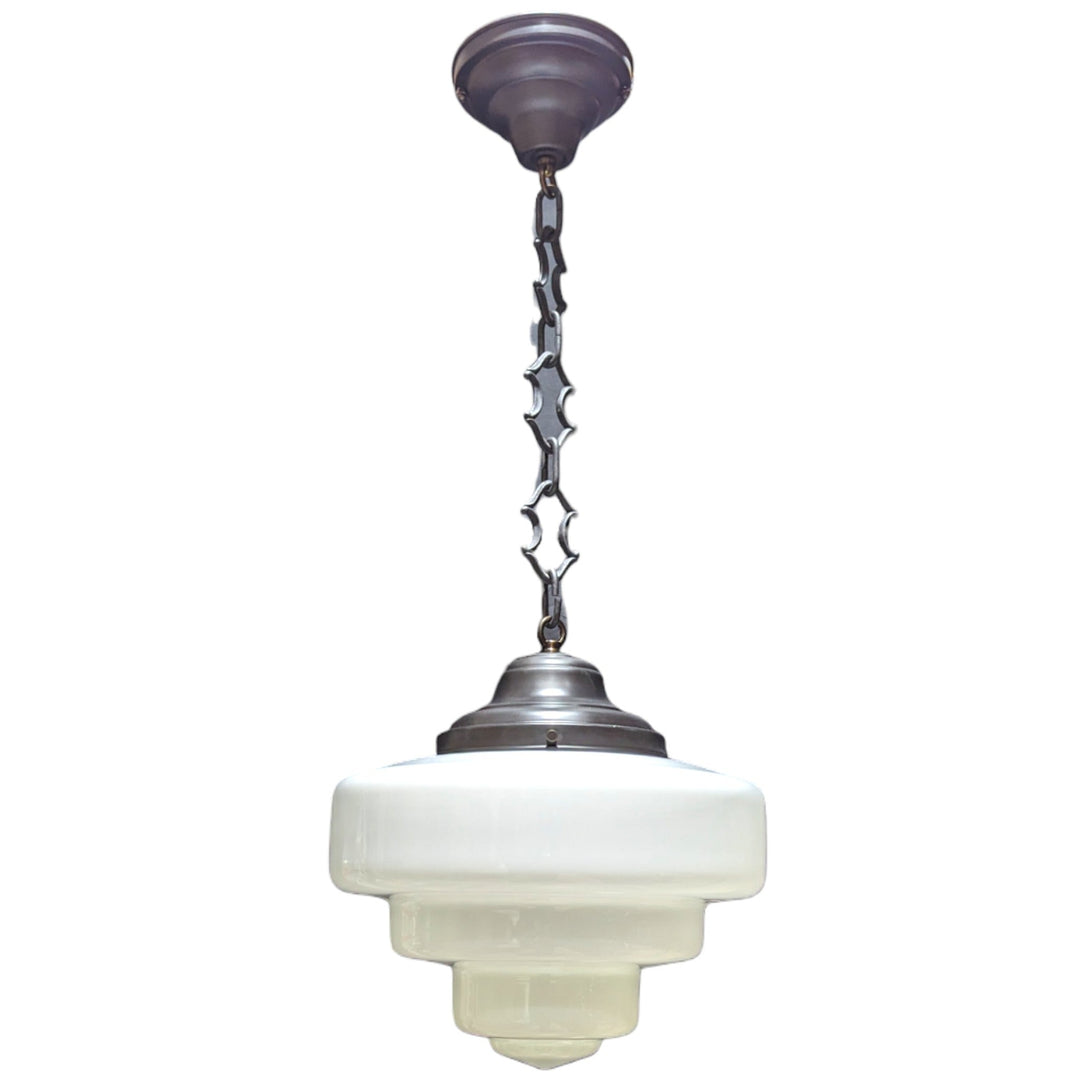 28 1/2 Inch Manhattan Skyscraper Nouveau Style Chain Light (Black Bronze Finish) COPPER MOUNTAIN HARDWARE