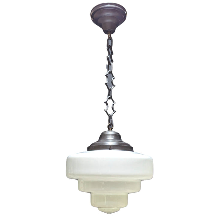 28 1/2 Inch Manhattan Skyscraper Nouveau Style Chain Light (Black Bronze Finish) COPPER MOUNTAIN HARDWARE