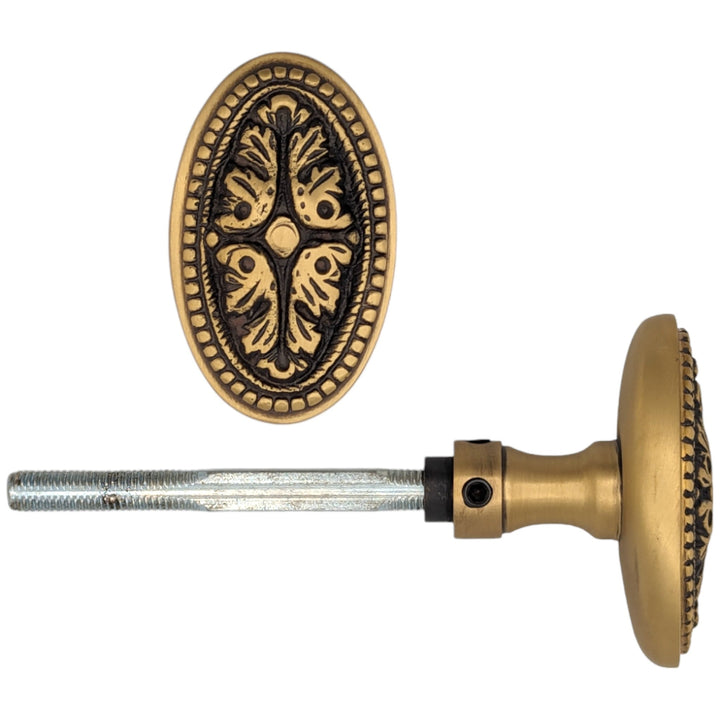 Avalon Oval Solid Brass Spare Door Knob Set (Several Finishes Available) COPPER MOUNTAIN HARDWARE