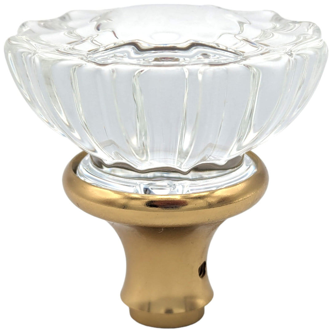 Fluted Crystal Spare Knob Set (Polished Brass) COPPER MOUNTAIN HARDWARE