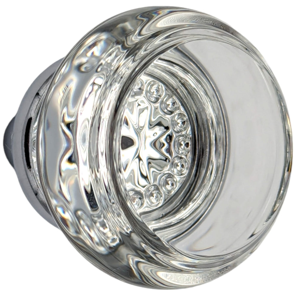 COPPER MOUNTAIN HARDWARE Round Crystal Spare Door Knob Set (Polished Chrome)