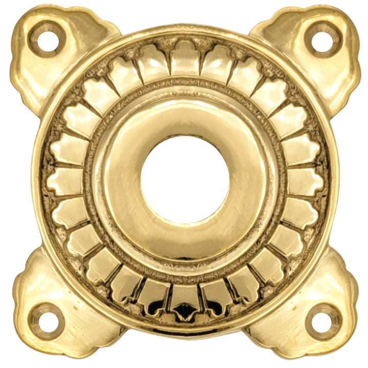 Art Deco Solid Brass Doorknob Rosette (Several Finishes Available) COPPER MOUNTAIN HARDWARE