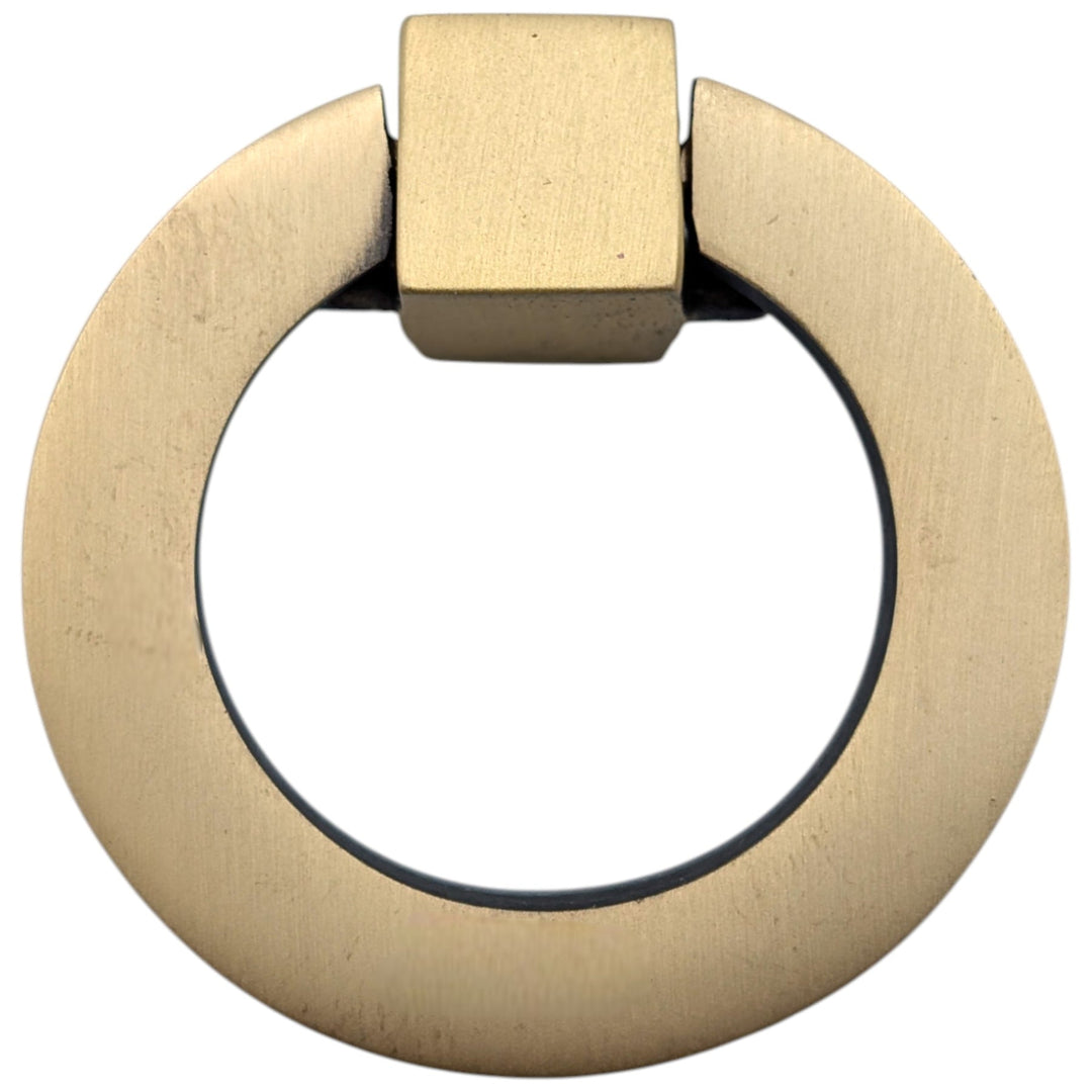 2 Inch Mission Style Solid Brass Drawer Ring Pull Hand Wrought