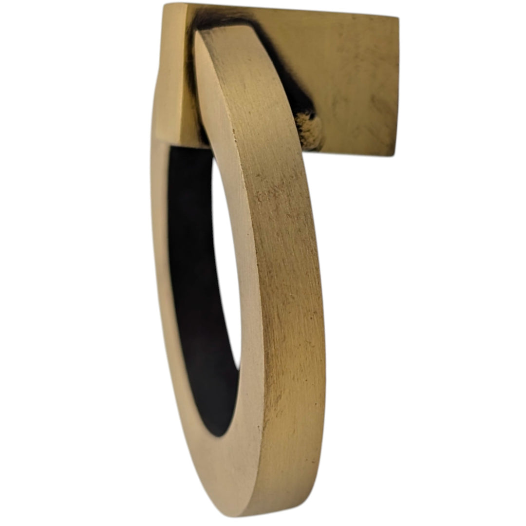 2 Inch Mission Style Solid Brass Drawer Ring Pull Hand Wrought