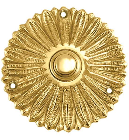 Provincial Style Door Bell Push Button (Polished Brass Finish)