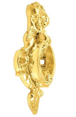 French Empire 10 Inch Brass Cherubs Door Knocker (Several Finishes Available)