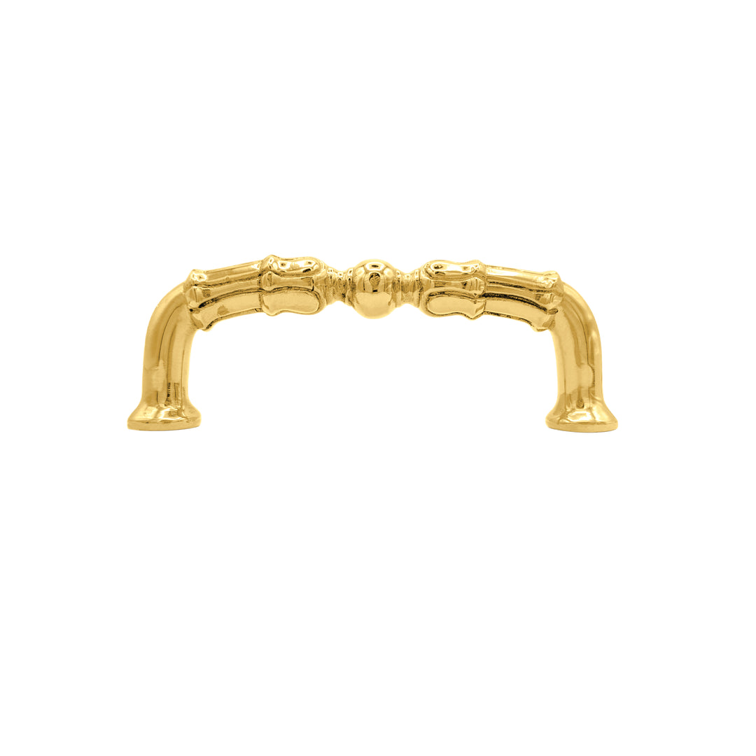 5 Inch Overall (4 1/3 Inch c-c)  Solid Brass Victorian Style Pull